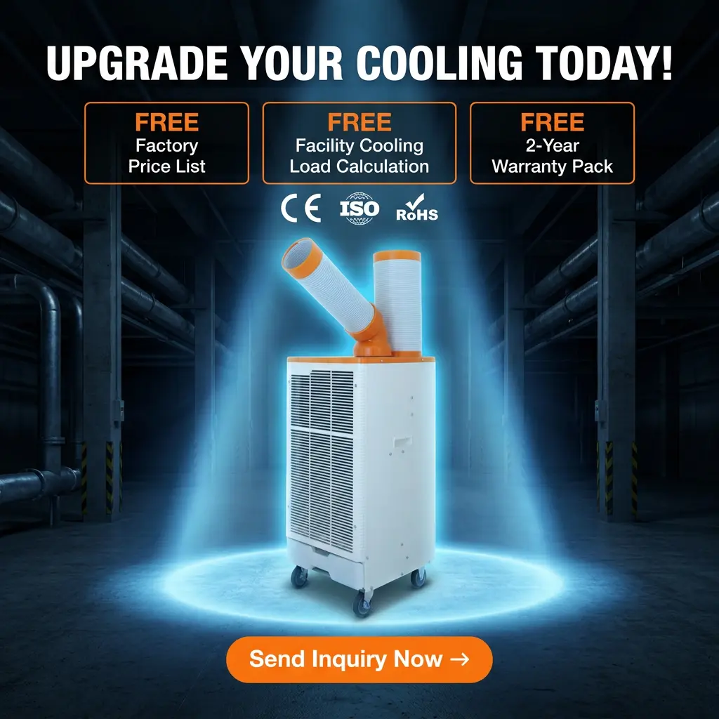 OEM Orange White Japanese Style 3 Min Rapid Cooling Spot Cooler Industrial Air Conditioner para sa Metalworking Workshop