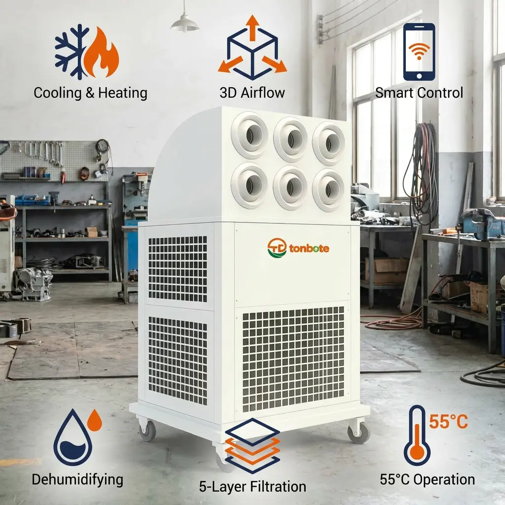 Wholesale Custom 380V Portable All in One Mobile Industrial Air Conditioner para sa Construction Site Workshop Warehouse