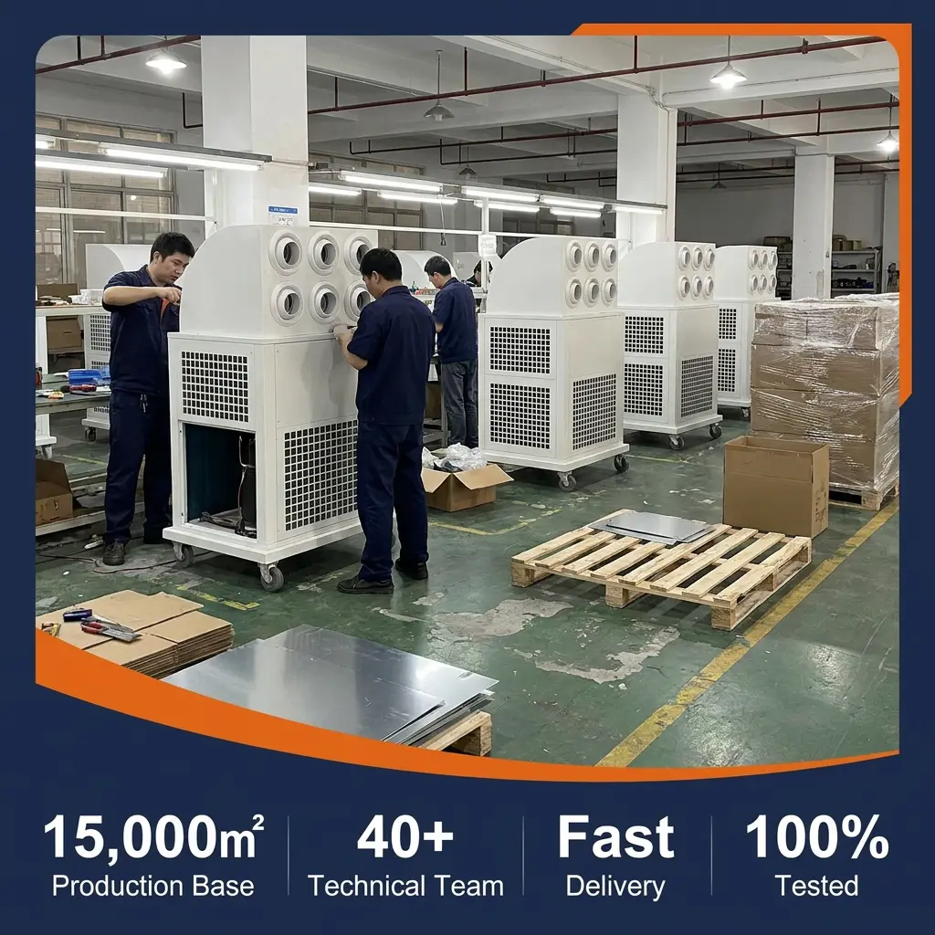 Wholesale Custom 380V Portable All in One Mobile Industrial Air Conditioner para sa Construction Site Workshop Warehouse