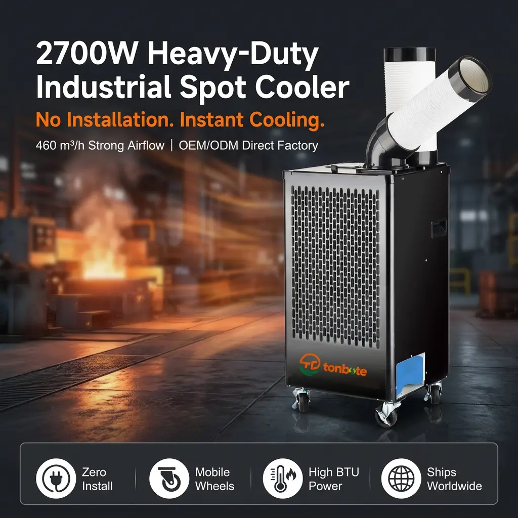 ODM 460m3h Airflow Steel Casing Adjustable Vent Spot Air Conditioner Floor Standing AC sa Logistics Storage Warehouse ODM 460m3h Airflow Steel Casing Adjustable Vent Spot Air Conditioner Floor Standing AC sa Logistics Storage Warehouse