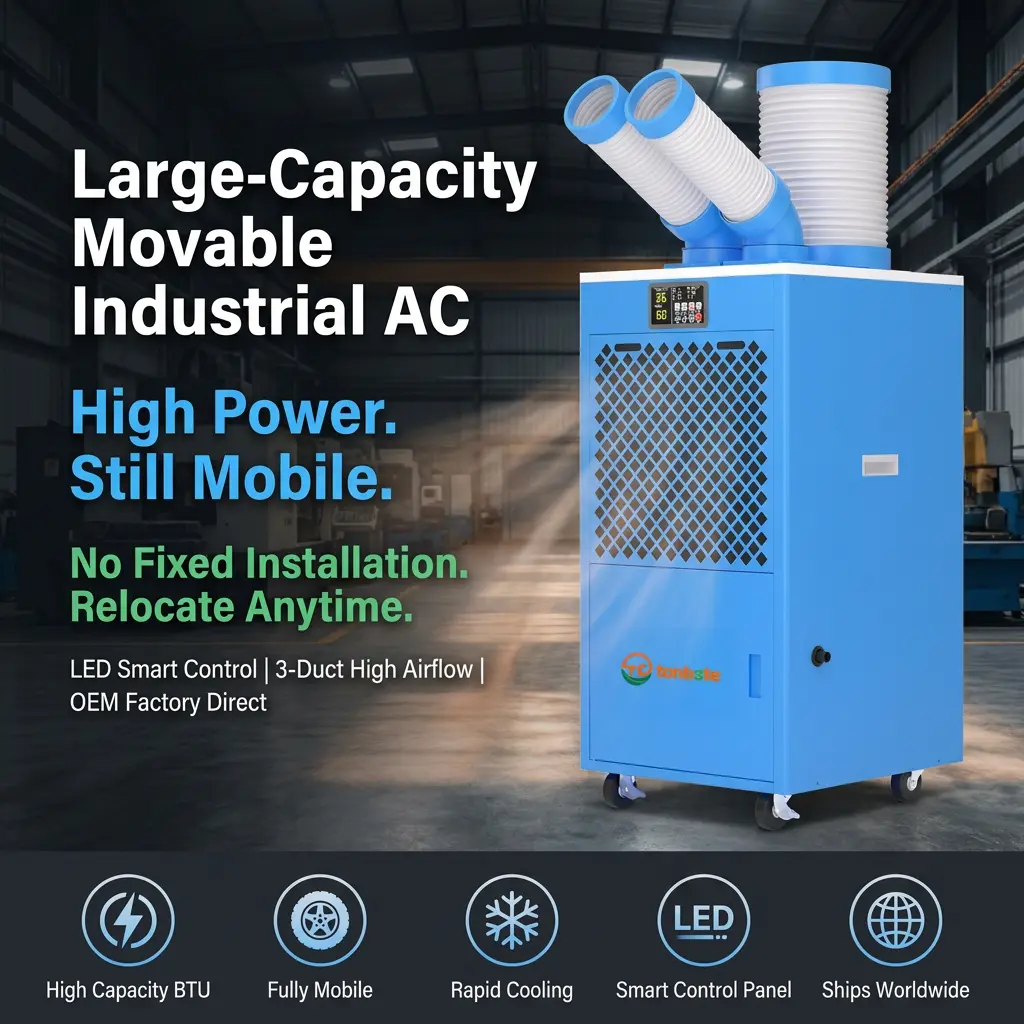 OEM/ODM Portable Industrial AC Unit Caster Wheel Warehouse Server Room Emergency Temporary Cooling Machine OEM/ODM Portable Industrial AC Unit Caster Wheel Warehouse Server Room Emergency Temporary Cooling Machine